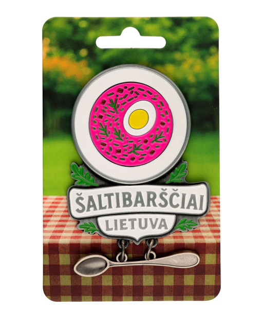 Magnetas Šaltibarščių lėkštė su šaukštu